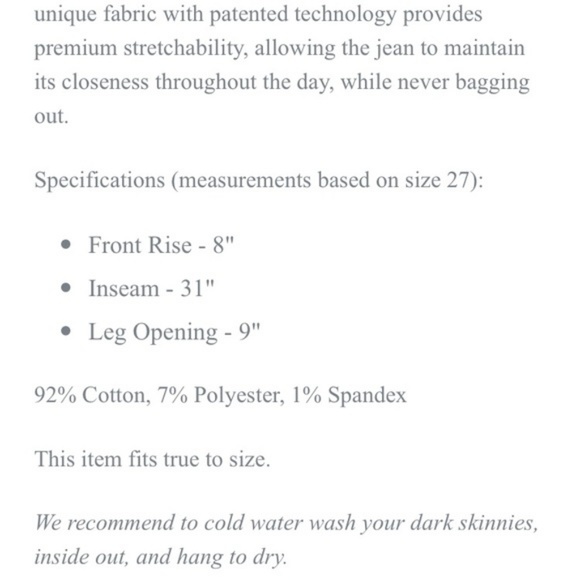 Sebastian McCall mid rise skinny jeans- dark wash- size 27 - Picture 8 of 8